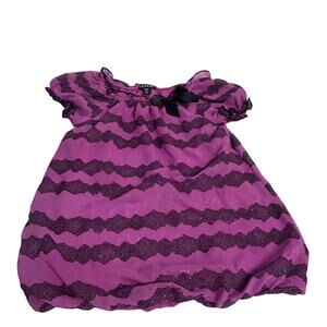 George purple and black glitter short sleeve top sz xs 4-5